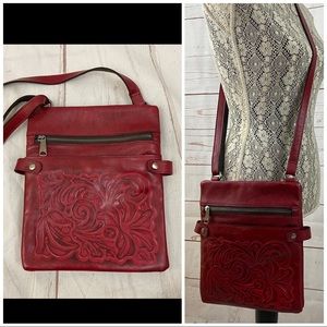 Patricia Nash Tooled Leather Crossbody Purse